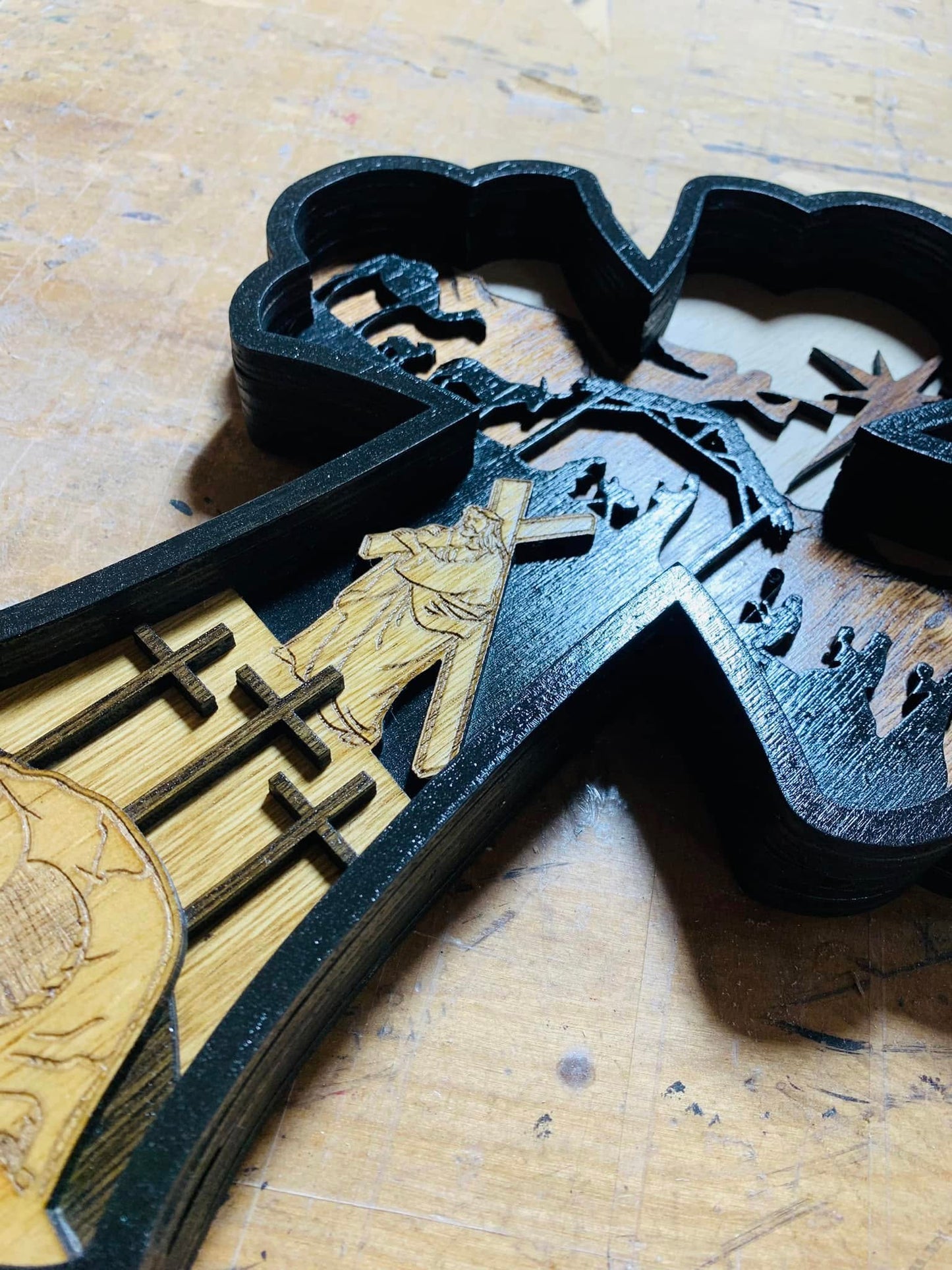 Layered Cross Scene