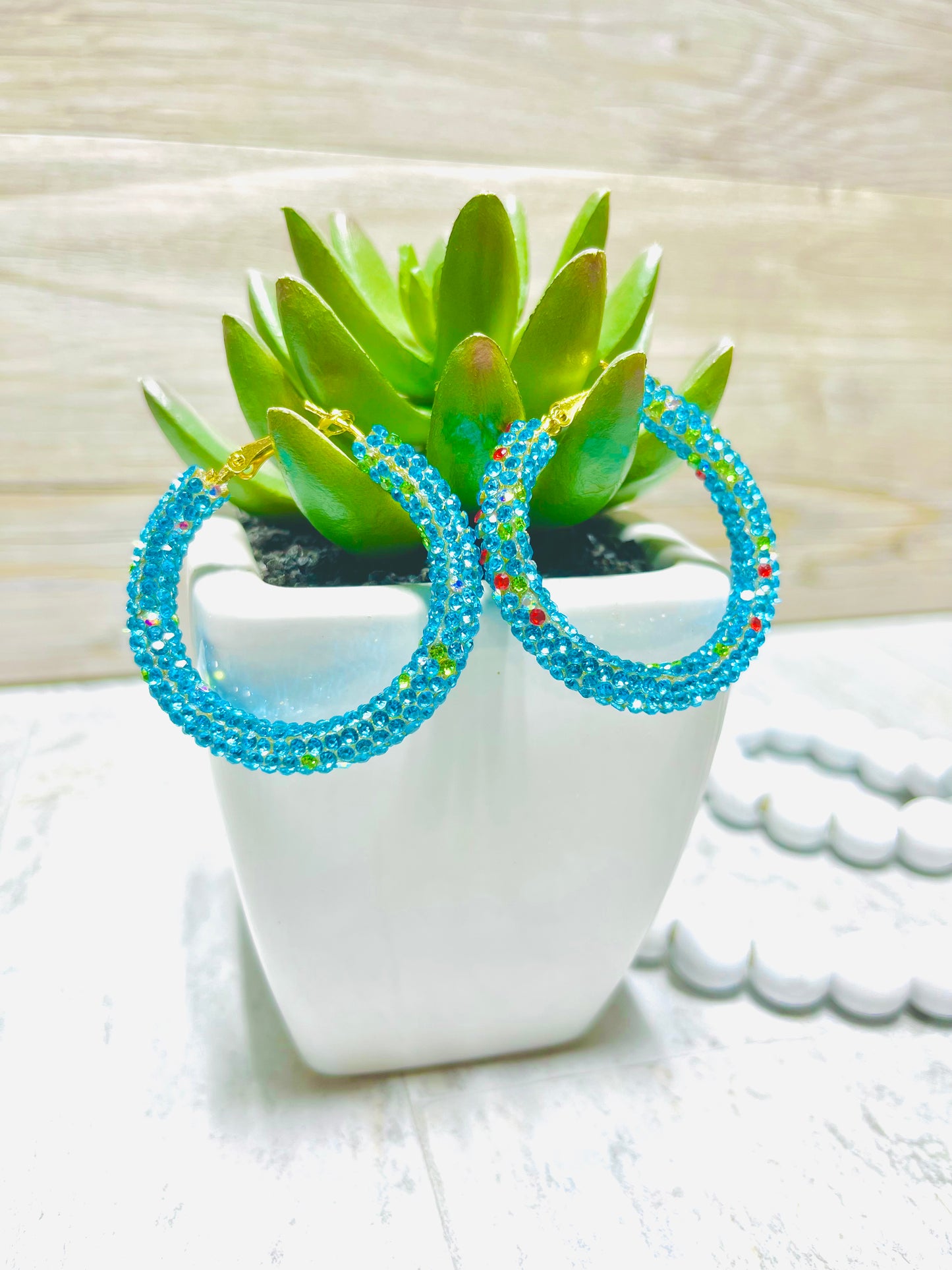 Rhinestone Rope Earrings