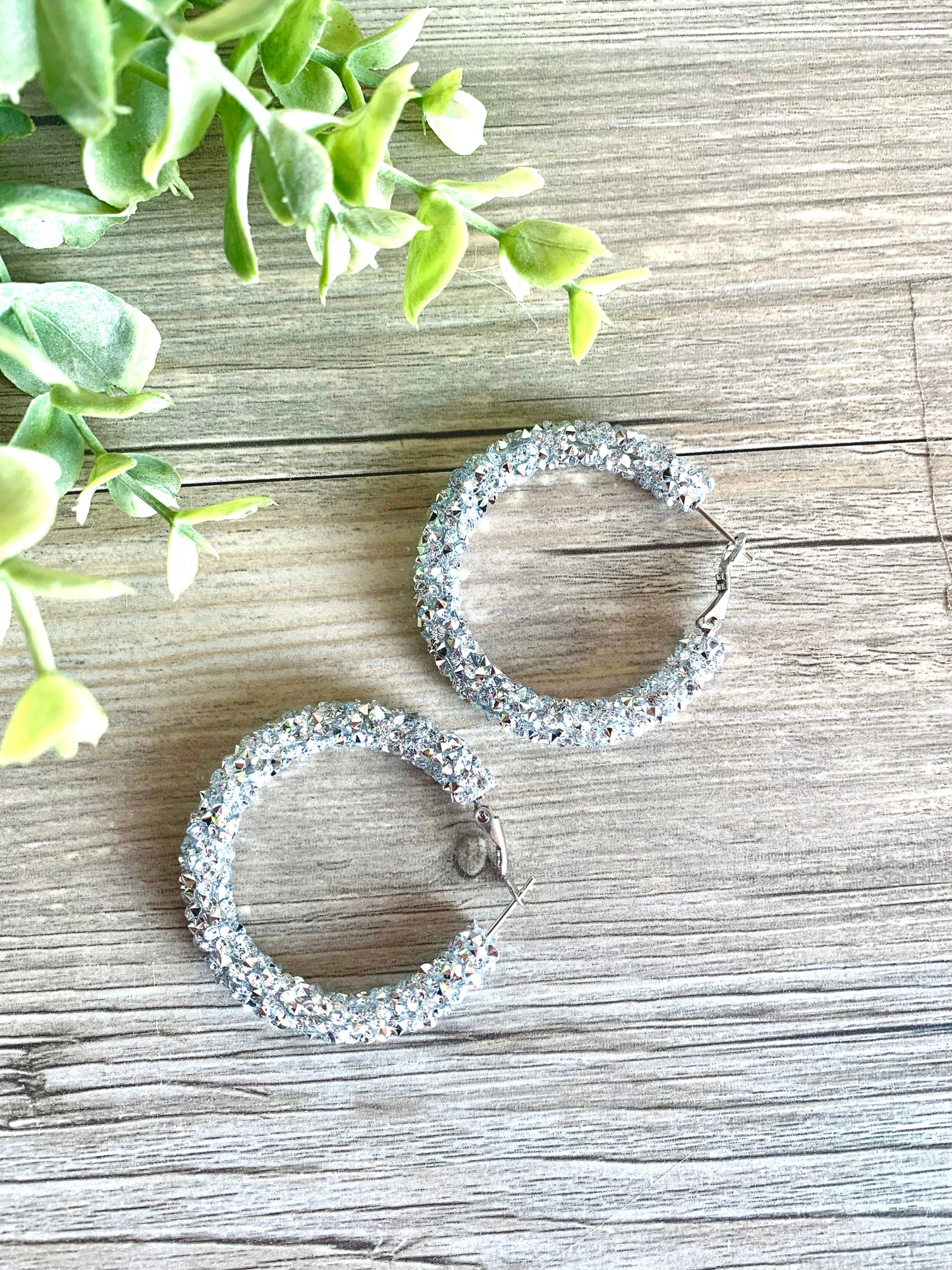Chunky/Glitter Rope Hoop Earrings