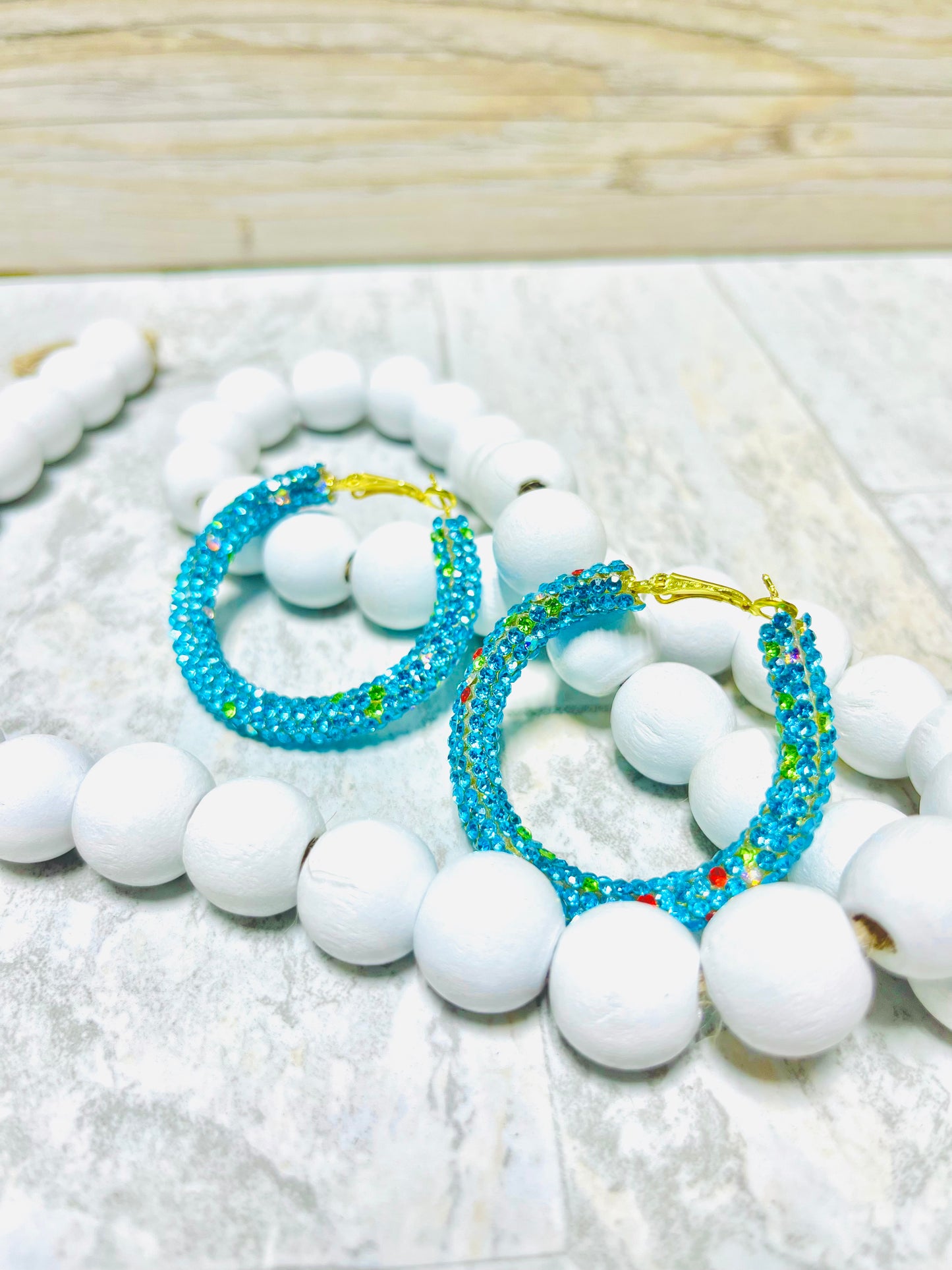 Rhinestone Rope Earrings