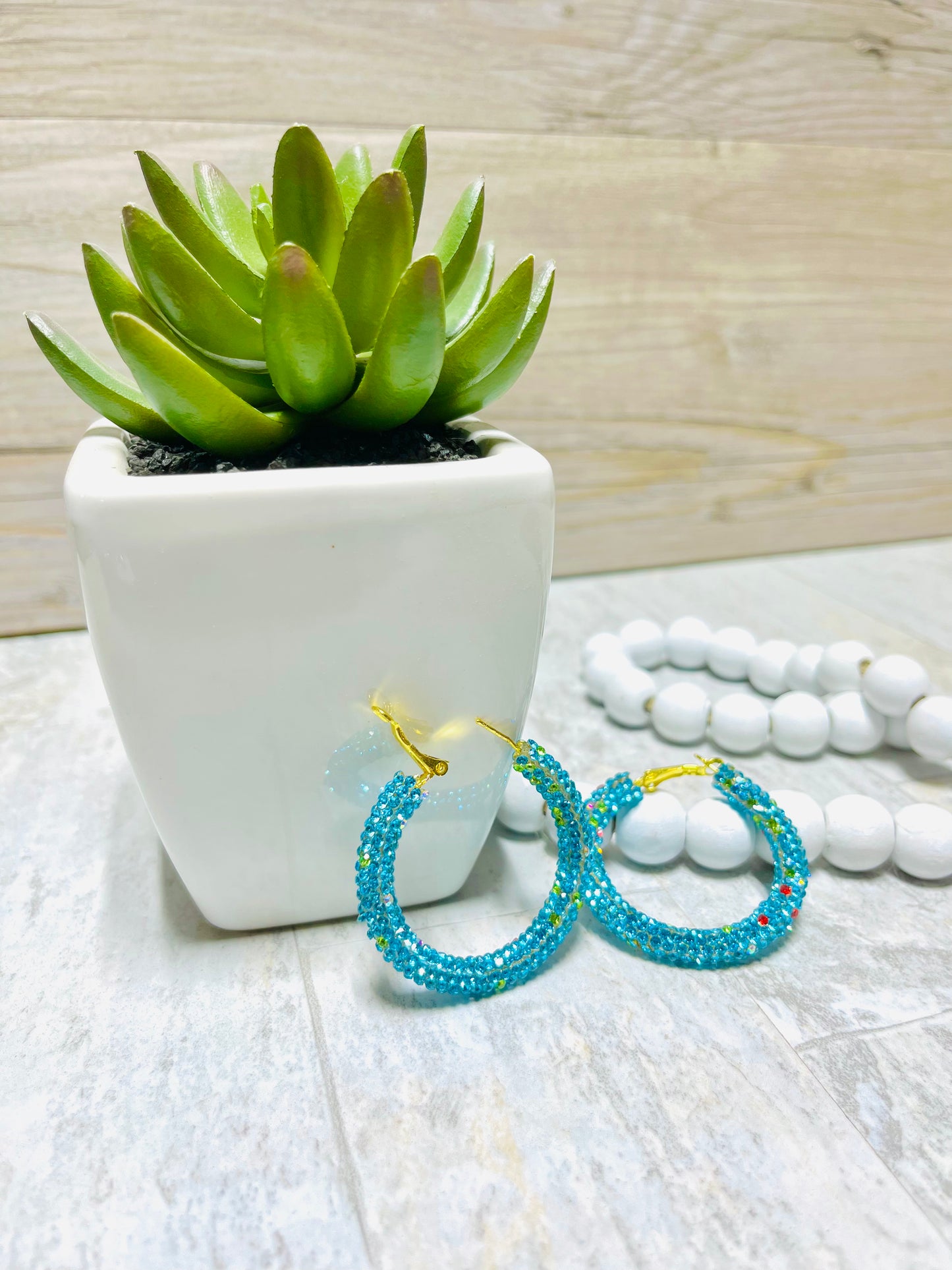 Rhinestone Rope Earrings