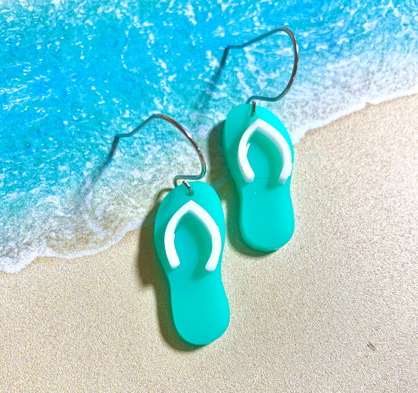 Flip Flop Acrylic Dangle Earrings