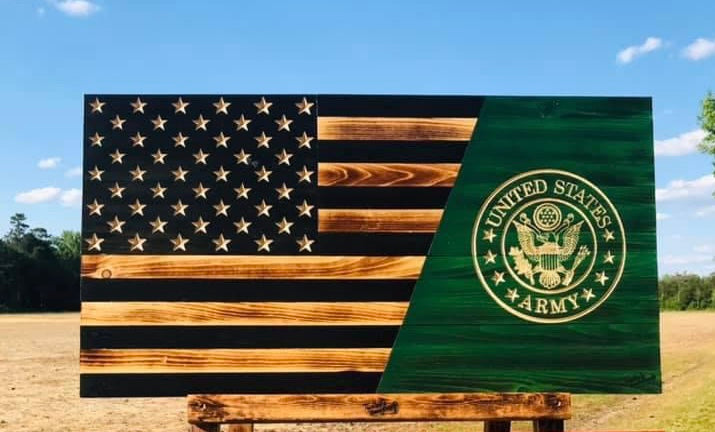 Wooden Army Flag