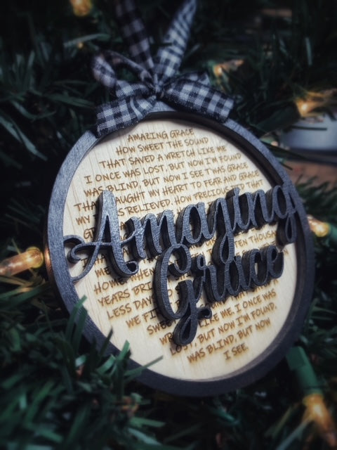 Christmas Amazing Grace Ornament