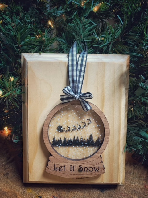 Christmas Snow Globe Ornament