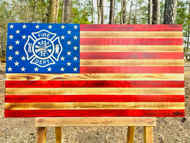 Wooden Fire Maltese Flag