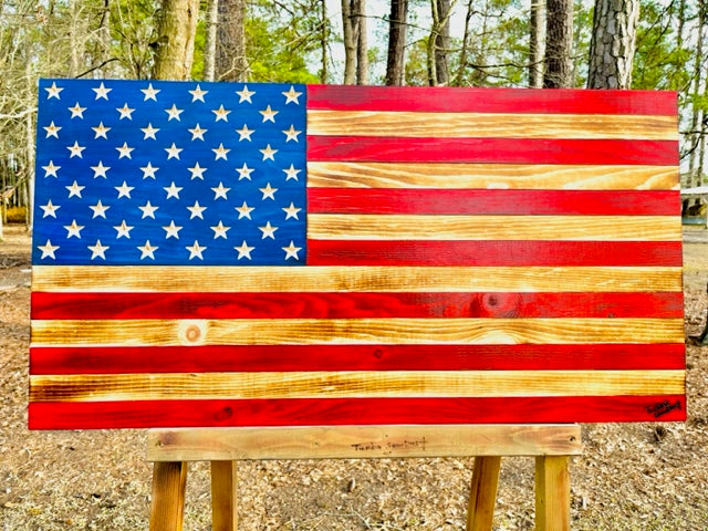 American Wooden Flag