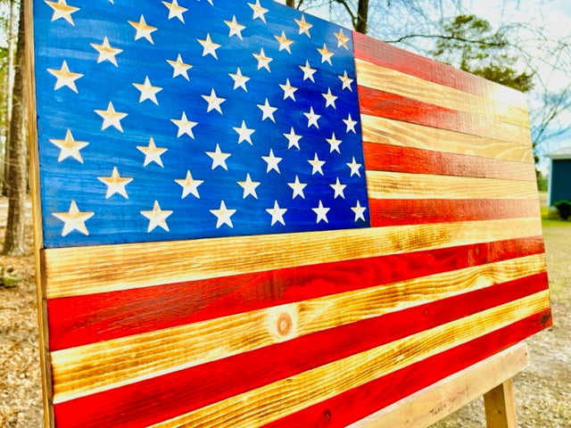 American Wooden Flag
