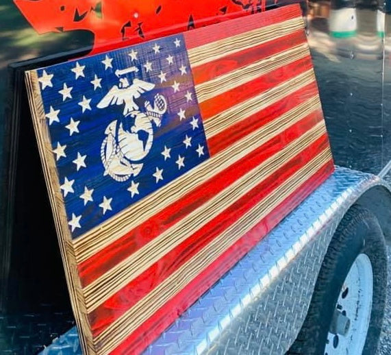 Wooden Marine Flag