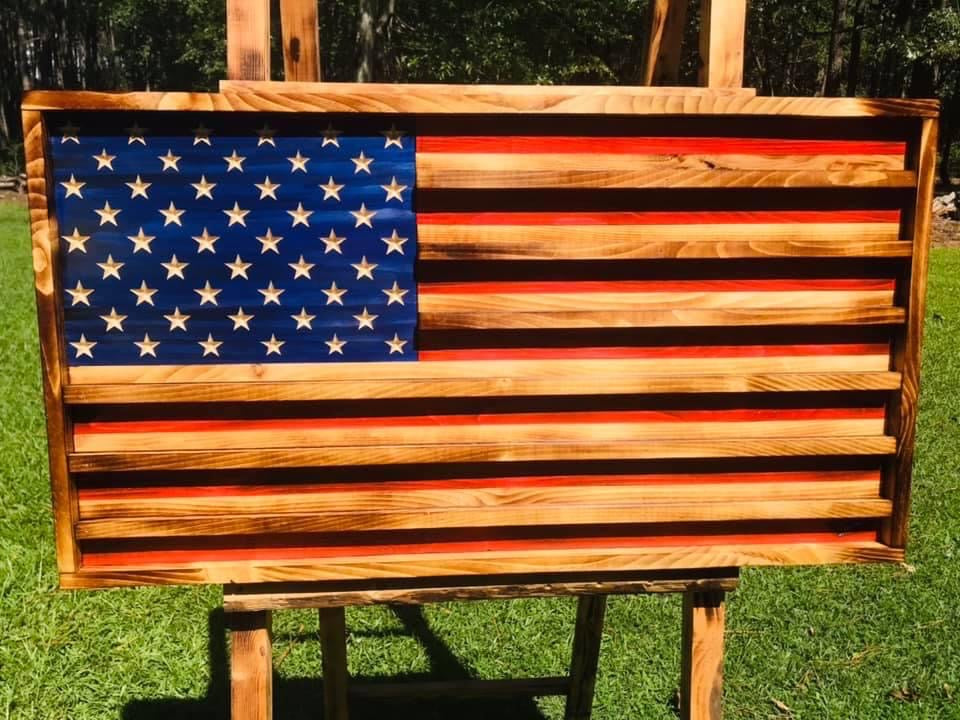 Wooden Miscellaneous Challenge Coin Flags