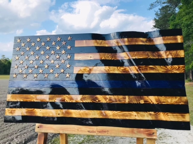 Waving Wooden Flag Options