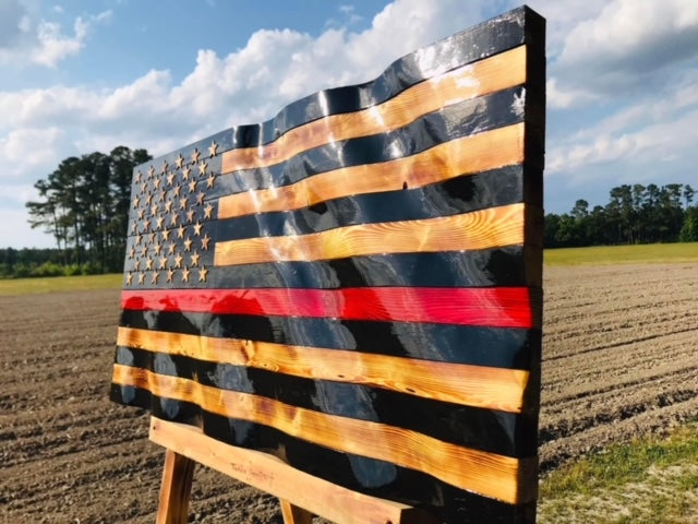 Waving Wooden Flag Options
