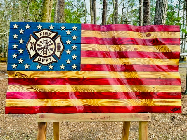 Waving Wooden Flag Options
