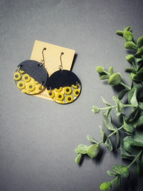 Palm Leaf Acrylic Earrings