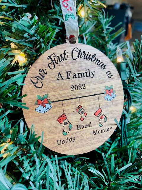 Baby's First Christmas Ornament Personalized