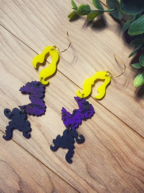 Hocus Pocus Halloween Acrylic Dangle Earring