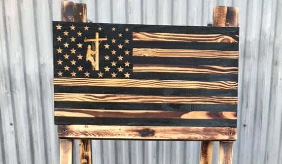 Wooden Lineman Flag