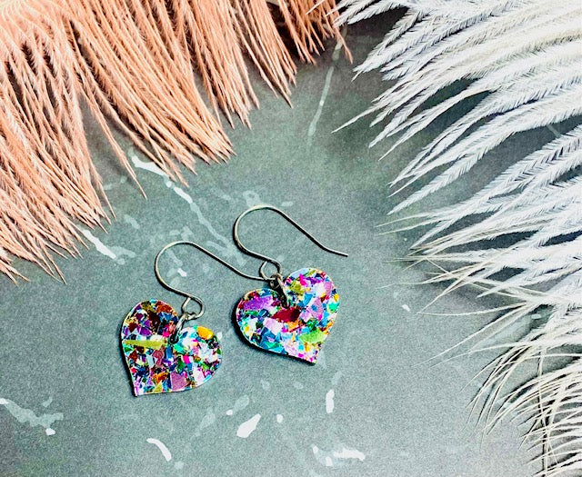 Valentine Heart Dangle Earrings