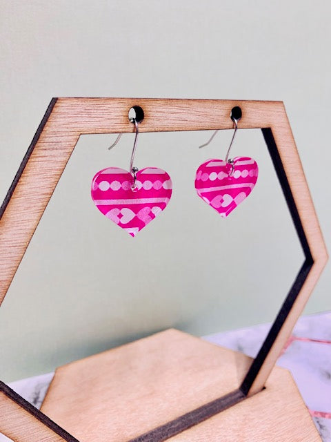 Valentine Heart Dangle Earrings