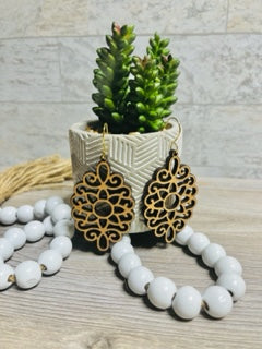 Miscellaneous Wood Cut Earrings