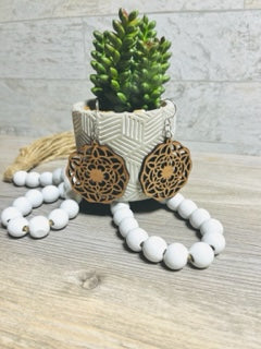 Miscellaneous Wood Cut Earrings