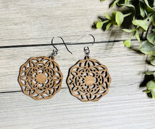 Miscellaneous Wood Cut Earrings