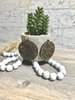 Miscellaneous Wood Cut Earrings