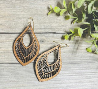 Miscellaneous Wood Cut Earrings