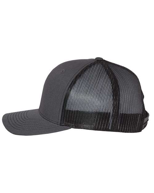 Richardson - Charcoal/Black Snapback Trucker Cap - 112