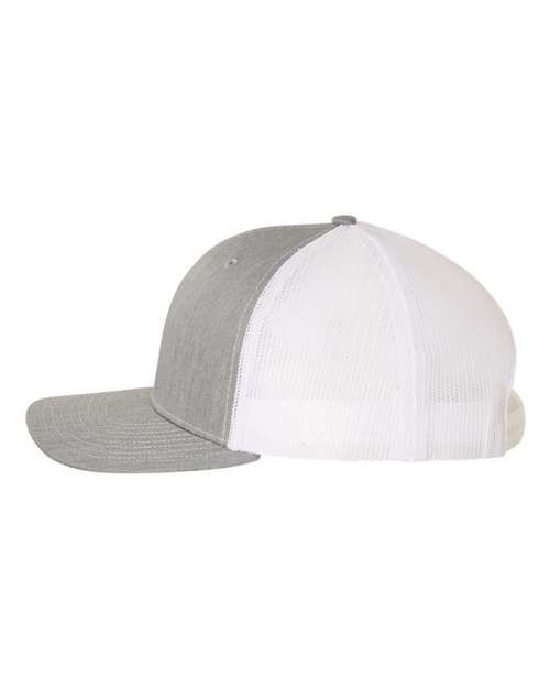 Richardson - Heather Grey/White Snapback Trucker Cap - 112