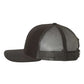 Richardson - Black/Black Snapback Trucker Cap - 112