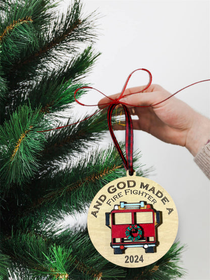 Police and Firefighter Christmas Ornament