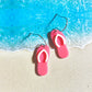 Flip Flop Acrylic Dangle Earrings