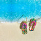 Flip Flop Acrylic Dangle Earrings