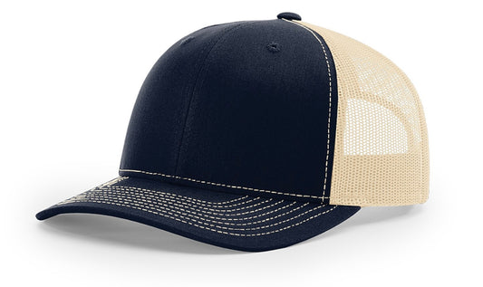 Richardson - Navy/Khaki Snapback Trucker Cap - 112