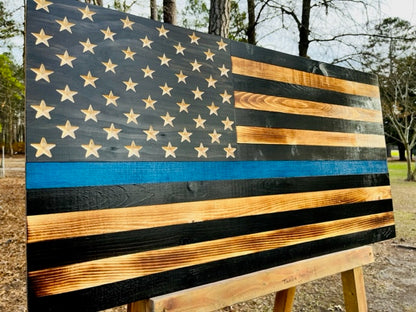 Wooden LEO Flag