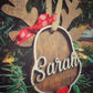 Reindeer Christmas Ornament Personalized