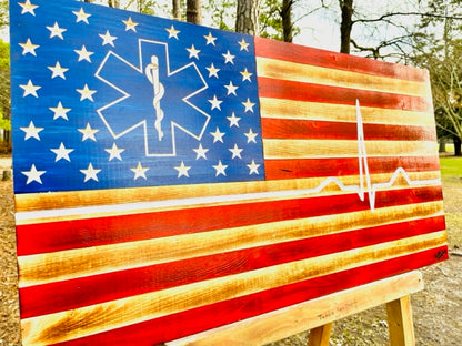 Wooden EMS Flag