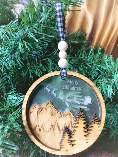 Christmas Mountain Ornament