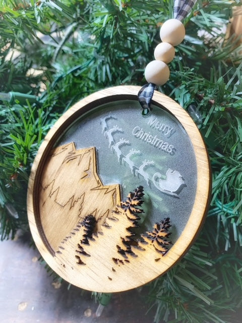 Christmas Mountain Ornament