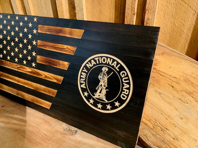 Wooden National Guard Flag