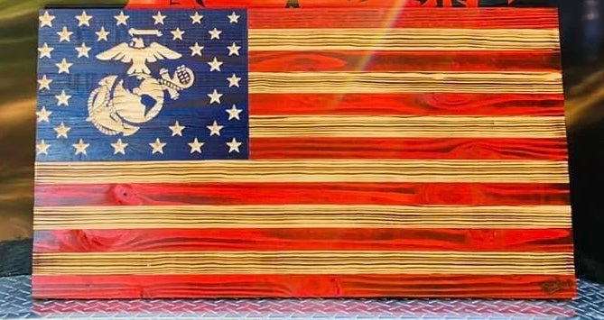 Wooden Marine Flag