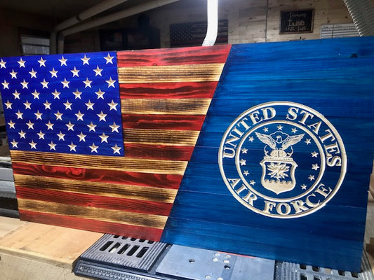 Wooden Air Force Flag