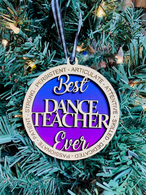 Christmas Dance Teacher Ornament