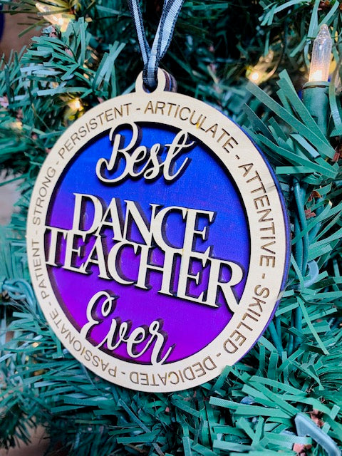 Christmas Dance Teacher Ornament