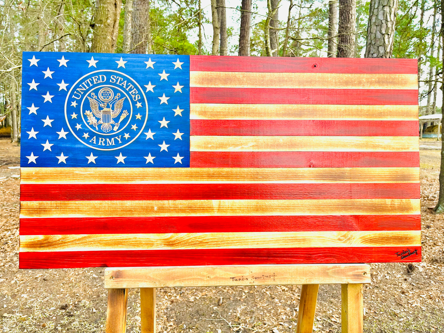 Wooden Army Flag