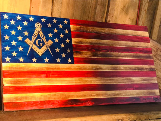 Wooden Masonic Flag