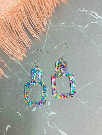 Unique Glitter Shaped Earring