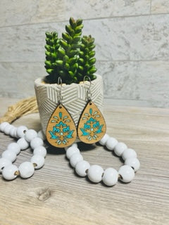 Miscellaneous Hand Painted Wood Earrings